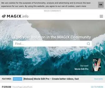 Magix.info(The MAGIX Community) Screenshot