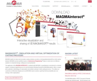 Magmasoft.com.sg(Startpage MAGMA Europe) Screenshot