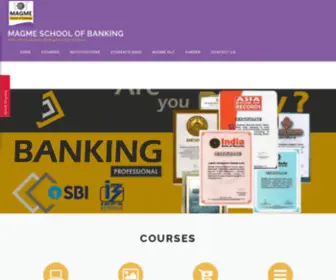 Magmeschoolofbanking.com(India's No.1 Institute for Banking Insurance and Postal) Screenshot