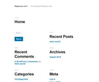 Magmusic.com(Just another WordPress site) Screenshot