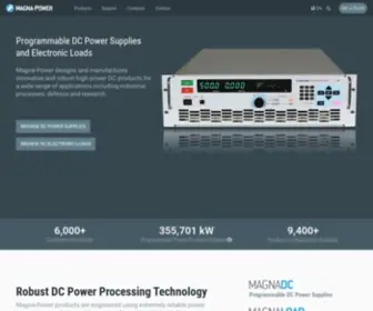 Magna-Power.com(Programmable Power Supplies and Electronic Loads) Screenshot