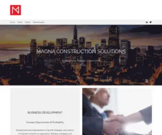 Magnacs.com(Magna Construction Solutions) Screenshot