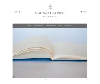 Magnani.com.au(Magnani Papers Australia) Screenshot