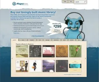 Magnatune.com(Music downloads and licensing) Screenshot