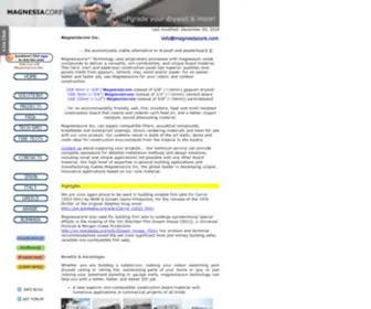 Magnesiacore.com(Magnesiacore Panels) Screenshot