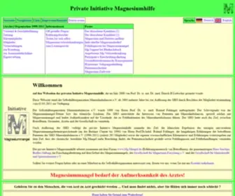 Magnesiumhilfe.de(Initiative Magnesiumhilfe) Screenshot