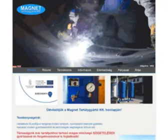 Magnet-KFT.hu(Magnet Tartálygyártó Kft) Screenshot