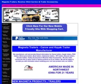Magnetatrailers.com(Receiver Hitch Carriers & Trailer Accessories) Screenshot