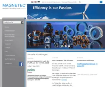 Magnetec.de(Ihre Gesellschaft für Magnettechnologie) Screenshot