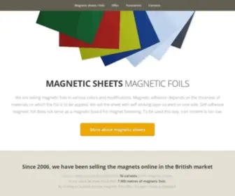 Magnetic-Foils.com(MAGNETIC SHEETS) Screenshot