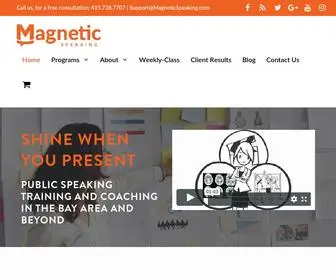 Magneticspeaking.com(Public speaking training and presentation skills training for corporate professionals) Screenshot