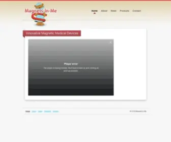 Magnetsinme.com(Innovative Magnetic Medical Devices) Screenshot