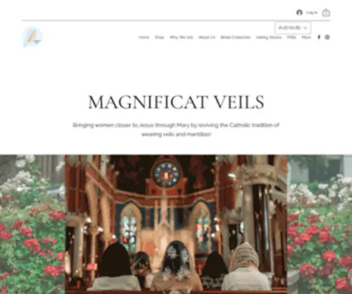 Magnificatveils.shop(Catholic Chapel Veils and Mantillas) Screenshot