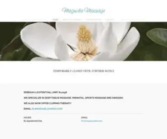 Magnoliamassagenc.com(Magnolia Massage) Screenshot