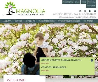 Magnoliapediatricsofmarin.com(Magnolia Pediatrics of Marin) Screenshot