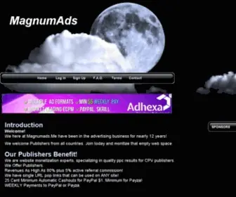 Magnumads.me(Positioning on ppc search engine) Screenshot