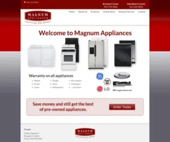 Magnumappliances.com(Magnum Appliances) Screenshot