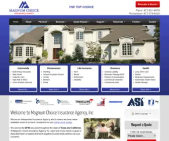 Magnumchoice.com(Magnum Choice Insurance Agency) Screenshot