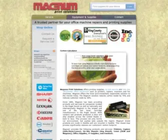 Magnumlaser.com(A trusted partner for your office machine repairs and printing supplies) Screenshot