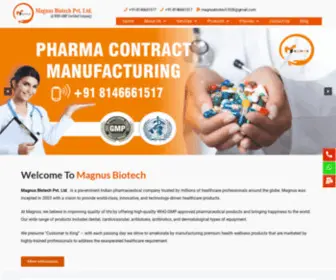 Magnusbio.in(Indian pharmaceutical company) Screenshot