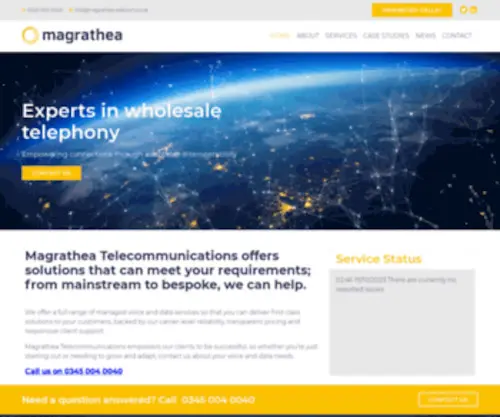 Magrathea-Telecom.co.uk(Magrathea Telecommunications Ltd) Screenshot