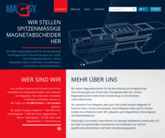 Magsy.eu(Verkauf von Magneten und Herstellung von Magnetabscheidern) Screenshot