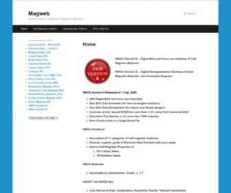 Magweb.us(Your Source of Information on Magnetic Materials) Screenshot