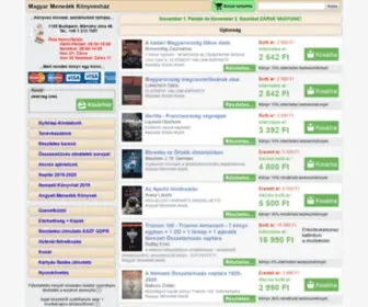 Magyarmenedek.com(Magyar Menedék Könyvesház) Screenshot