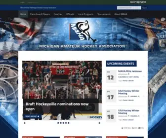 Maha.org(Michigan Amateur Hockey Association) Screenshot
