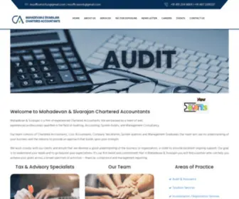 Mahadevanandsivarajan.com(Mahadevan & Sivarajan Chartered Accountants) Screenshot