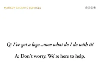 Mahadycreative.com(Mahady Creative Services) Screenshot