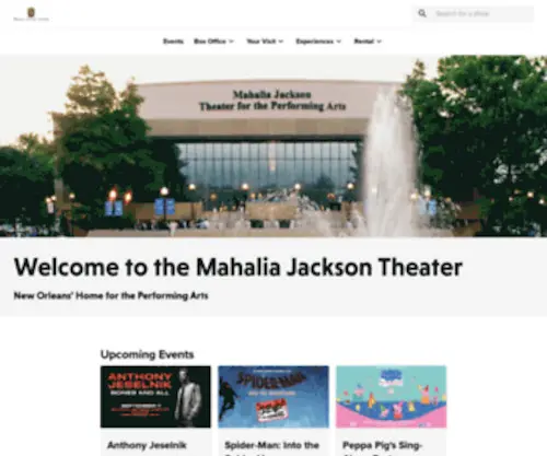 Mahaliajacksontheater.com(Mahalia Jackson Theater) Screenshot