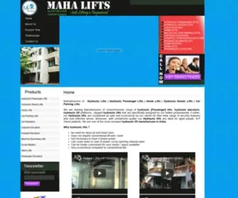 Mahalifts.com(Hydraulic Lifts Manufacturer) Screenshot