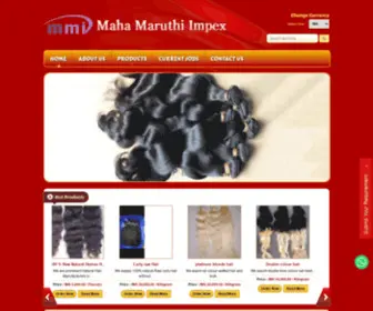 Mahamaruthiimpex.co.in(Manufacturer exporter Supplier of Clip On Hair Extension in India) Screenshot