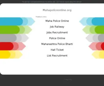 Mahapoliceonline.org(Maharashtra Police Online Recruitment) Screenshot
