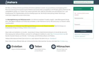 Mahara.de(Startseite) Screenshot