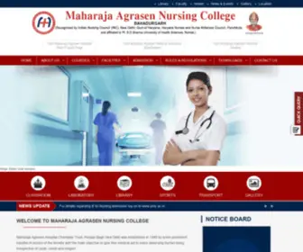 Maharajaagrasennursingcollege.com(Maharaja Agrasen Nursing College) Screenshot