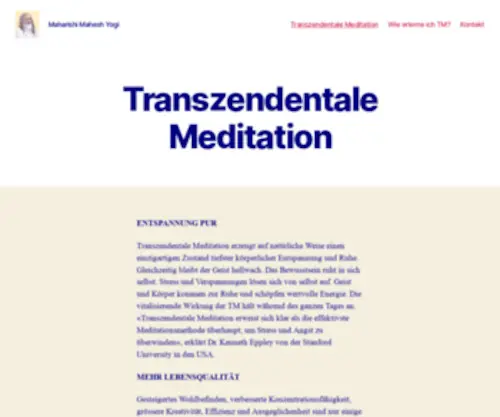 Maharishi.ch(Transzendentale Meditation) Screenshot