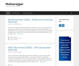 Maharojgar.in(Govt Jobs Alerts 2020) Screenshot