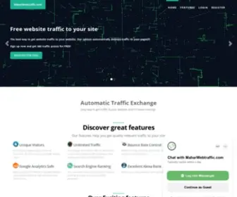 Maharwebtraffic.com(Free website traffic to your site) Screenshot