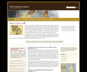 Mahavamsa.org(The history of sri lanka the Mahavamsa also mahawansa) Screenshot