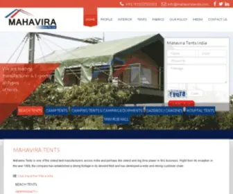 Mahaviratents.com(Mahavira Tents Manufacturers in Delhi) Screenshot