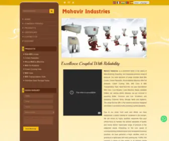 Mahavirindustries.net(Dairy Farm Equipment manufacturers) Screenshot