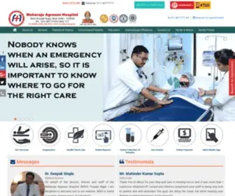 Mahdelhi.org(Maharaja Agrasen Hospital) Screenshot