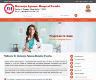 Mahdwarka.org(Maharaja Agrasen Hospital) Screenshot