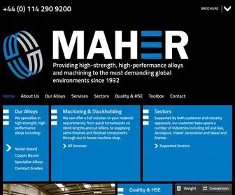 Maher.com(Precision Machining) Screenshot