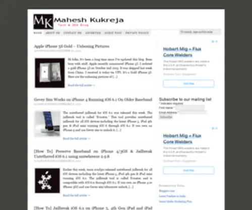 Maheshkukreja.com(Tech & SEO Blog) Screenshot