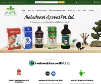 Maheshwariayurved.com(Manufacturer of Ayurvedic Medicines in india) Screenshot