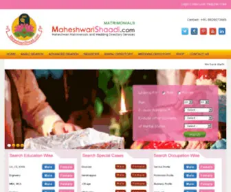 Maheshwarishaadi.com(Maheshwari) Screenshot