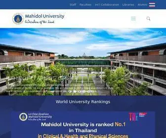 Mahidol.ac.th(Mahidol University (MU)) Screenshot
